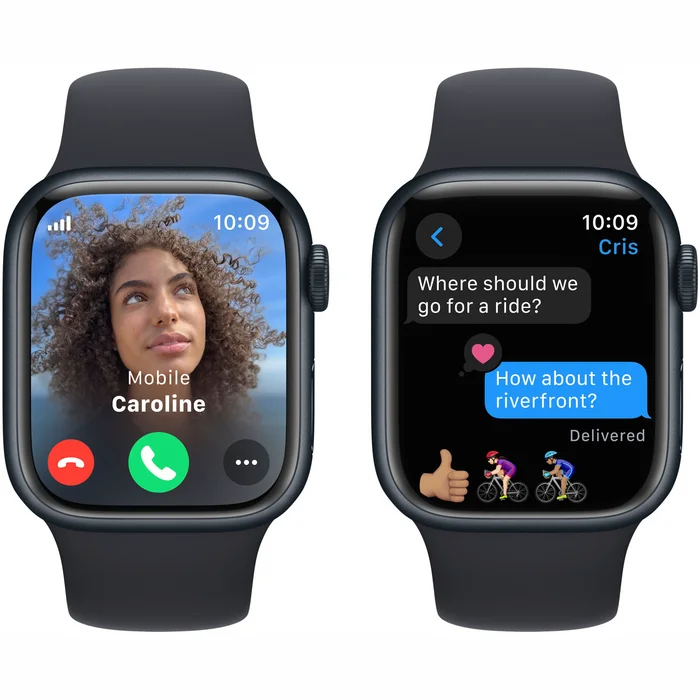 Apple Watch Series 9 GPS + Cellular 45mm Midnight Aluminium Case with Midnight Sport Band - S/M [Demo, komplektācijā neietilpst lādētājs]